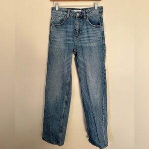 Mango Light Blue Straight Jeans